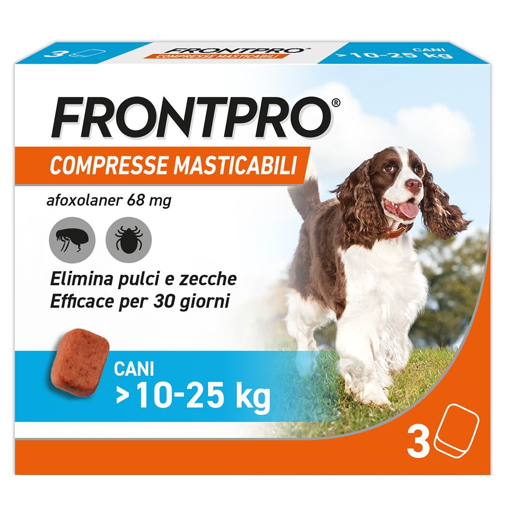Frontpro Cani 10-25 kg - 3 Compresse Masticabili Frontpro Cani 10-25 kg - 3 Compresse Masticabili